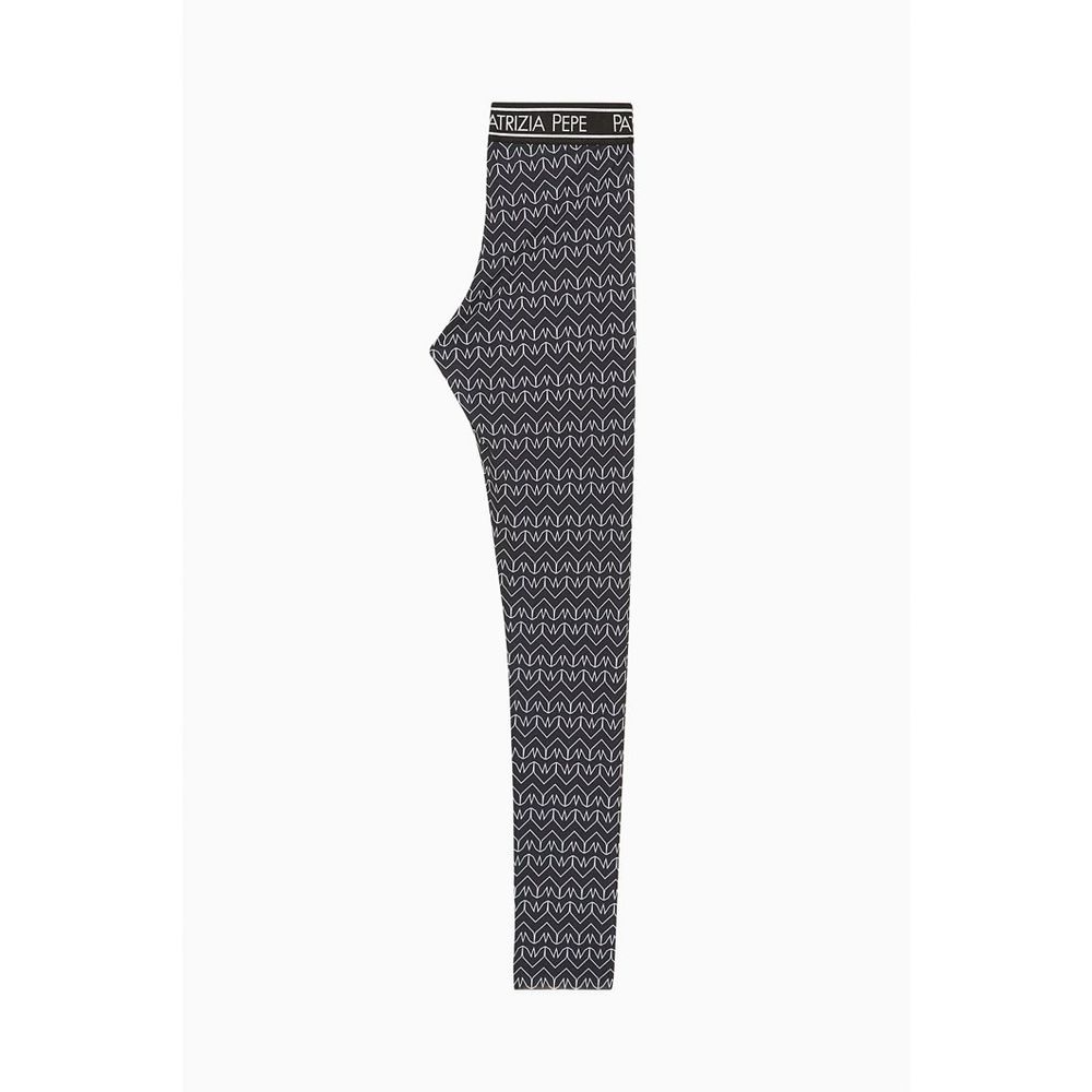 Patrizia Pepe Black Polyester Leggings - Eljoys Fashion 