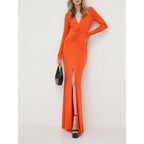 Patrizia Pepe Orange Acetate Casual Dress - Eljoys Fashion 