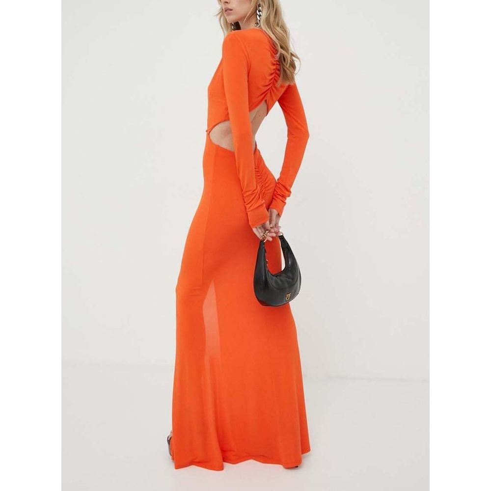 Patrizia Pepe Orange Acetate Casual Dress - Eljoys Fashion 