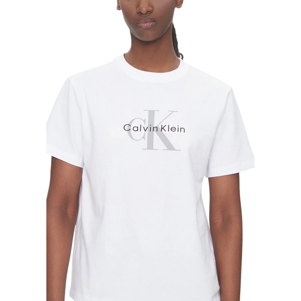 Calvin Klein Jeans White Cotton T-Shirt Calvin Klein Jeans