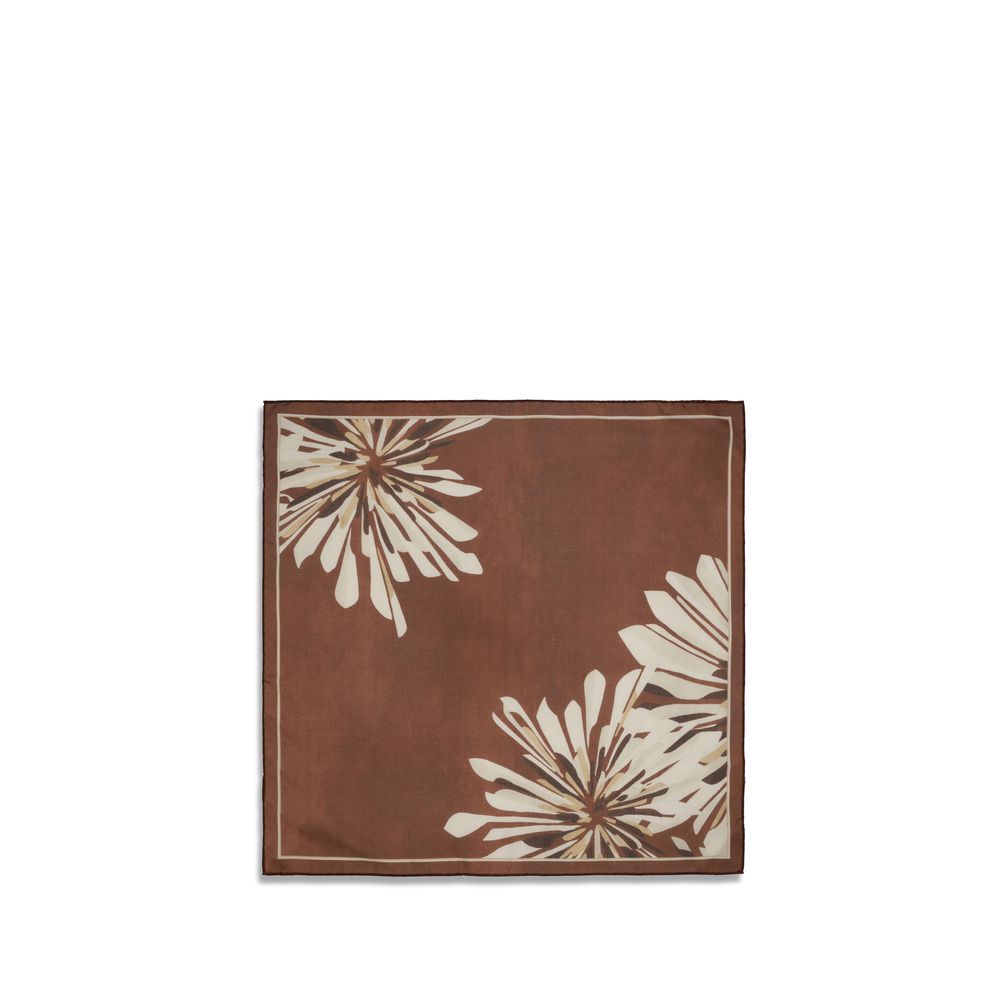 Brunello Cucinelli Bordeaux Silk Scarf Brunello Cucinelli