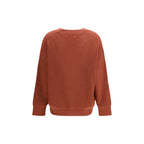 Brunello Cucinelli orange cashmere cardigan displayed on a hanger, showcasing soft, luxurious knit fabric and classic design.