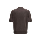 Loulou De Saison Brown Cashmere Polo Shirt