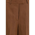 Lardini Brown Viscose Bermuda Shorts