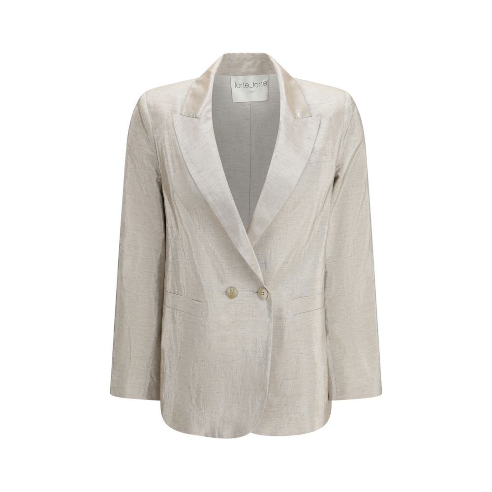 Forte_Forte Silver Cotton Blazer Forte_Forte