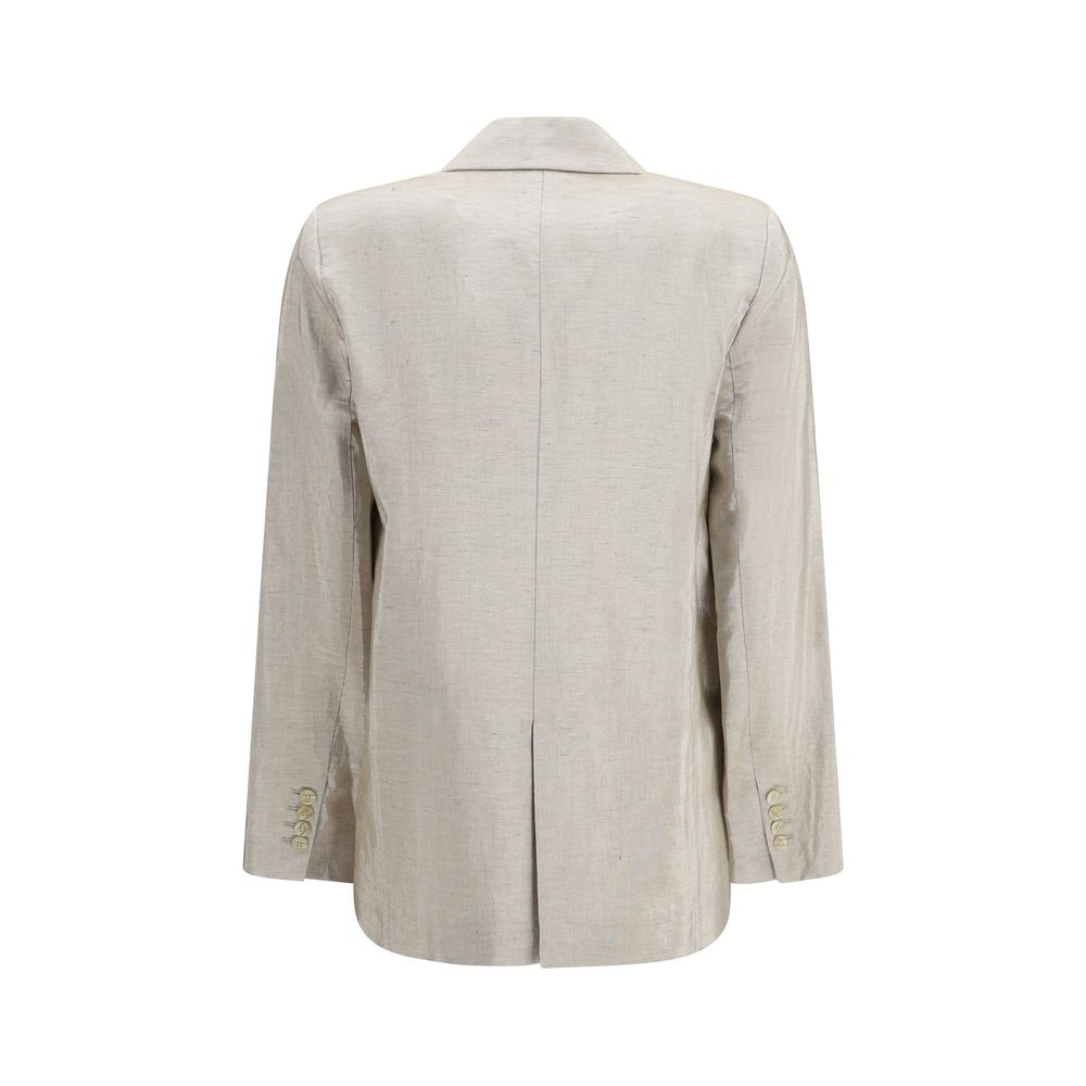Forte_Forte Silver Cotton Blazer Forte_Forte