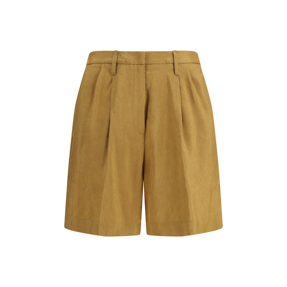 Forte_Forte Beige Linen Bermuda Shorts Forte_Forte