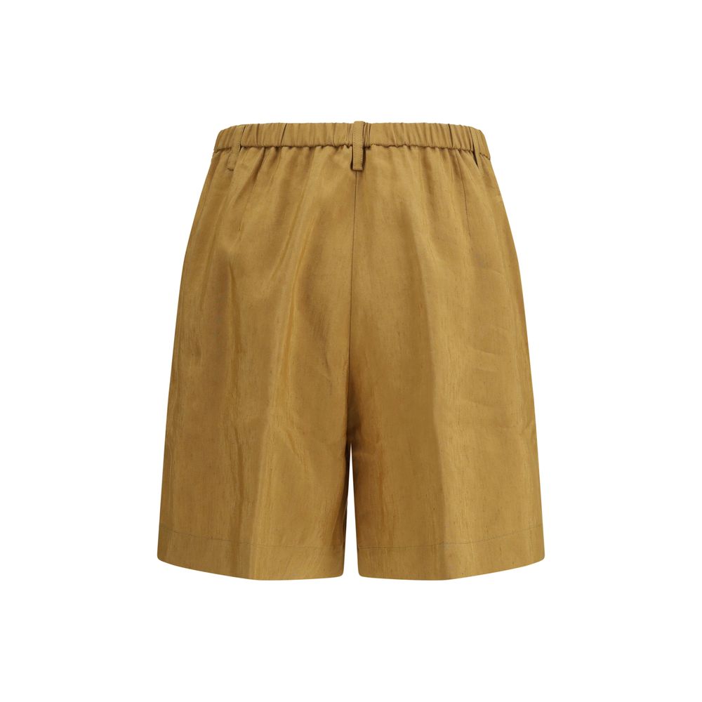 Forte_Forte Beige Linen Bermuda Shorts Forte_Forte