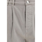 Brunello Cucinelli Beige Cotton Casual Pants Brunello Cucinelli