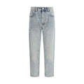 Brunello Cucinelli blue cotton straight-leg jeans with classic fit and clean design, displayed on a plain background.