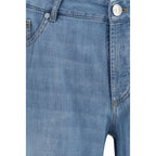Brunello Cucinelli Blue Cotton Relaxed Fit Jeans Brunello Cucinelli