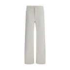 Lemaire White Cotton Casual Pants