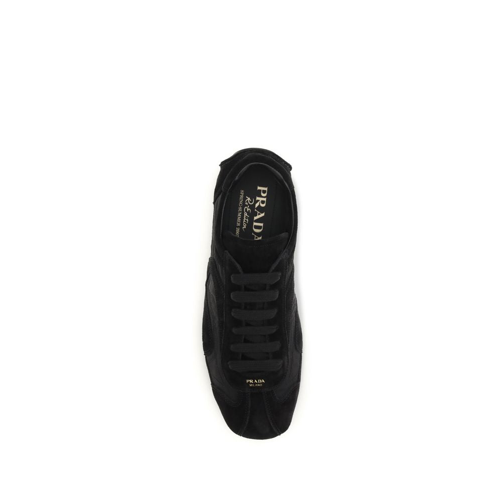 Prada Black Calf Leather Bos Taurus Athletic Sneakers Prada
