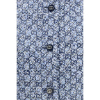 Gucci Blue Cotton Sleeveless Jacket