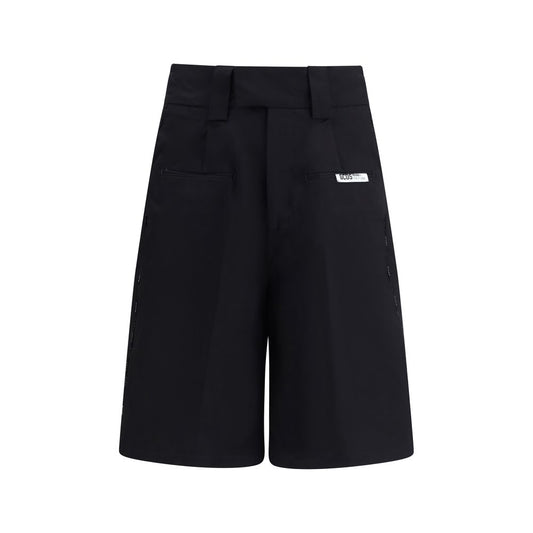 GCDS Black Cotton Bermuda Shorts GCDS