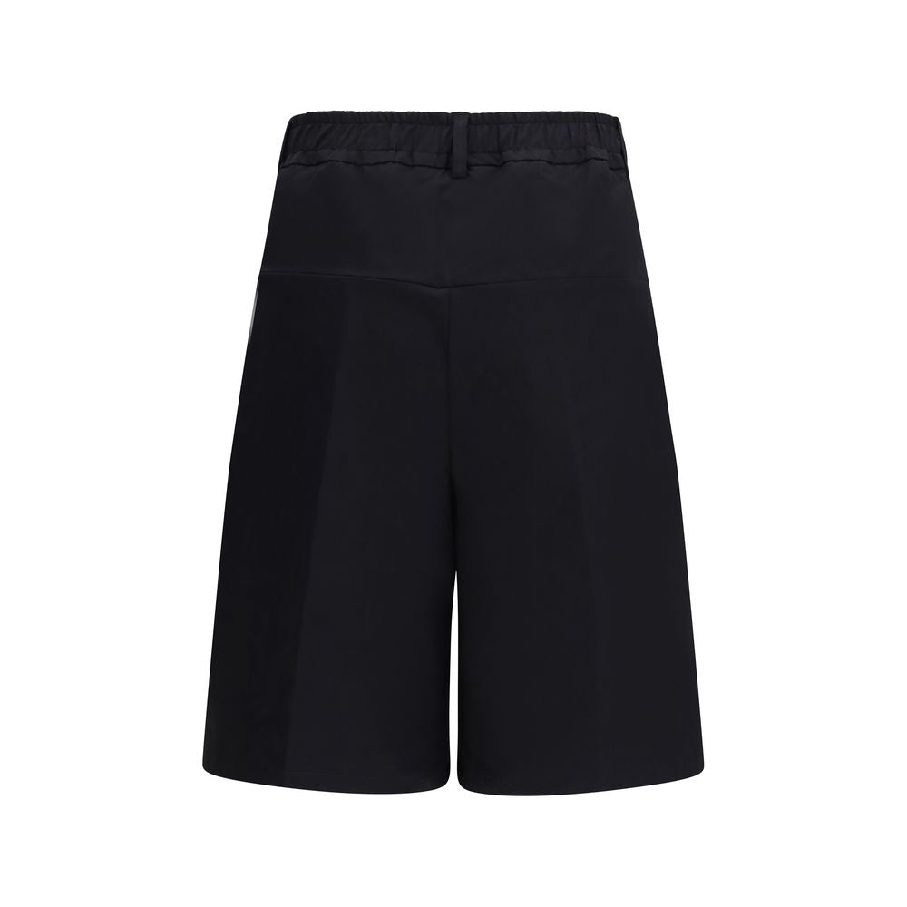 GCDS Black Cotton Bermuda Shorts GCDS
