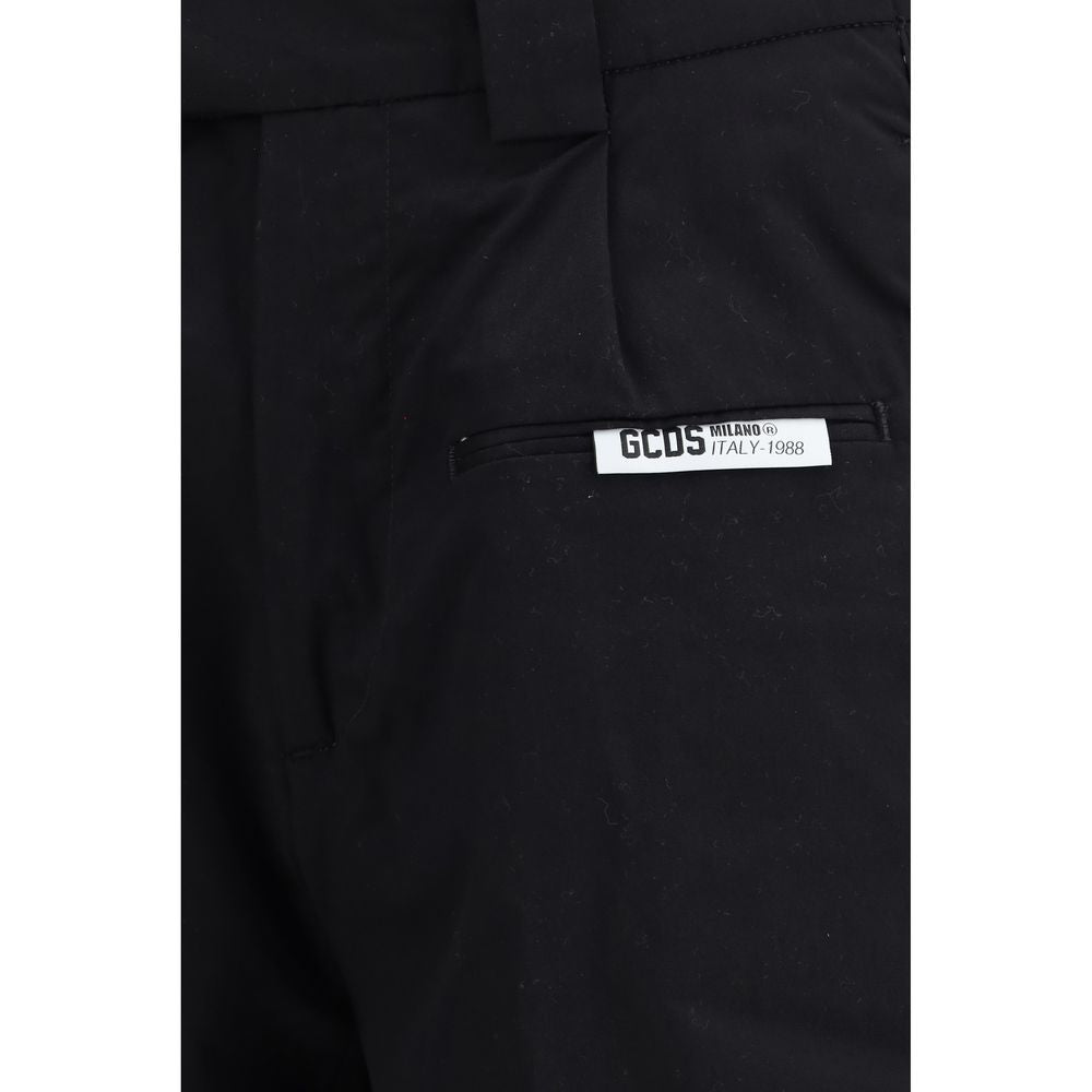 GCDS Black Cotton Bermuda Shorts GCDS