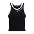 GCDS Black Cotton Tank Tops