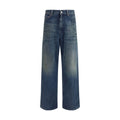 MM6 Blue Cotton Straight-Leg Jeans MM6