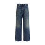 MM6 Blue Cotton Straight-Leg Jeans MM6