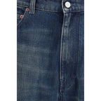 MM6 Blue Cotton Straight-Leg Jeans MM6