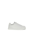 Dolce & Gabbana white calf leather Bos Taurus low top sneakers with lace-up design and brand logo details.