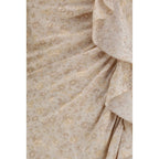 Alessandra Rich Beige Silk Casual Dress