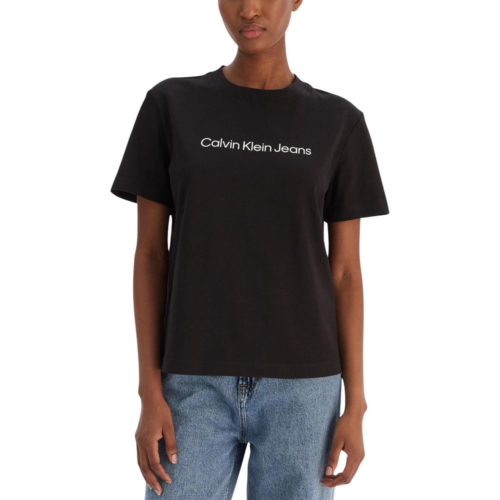 Calvin Klein Jeans Black Cotton T-Shirt Calvin Klein Jeans