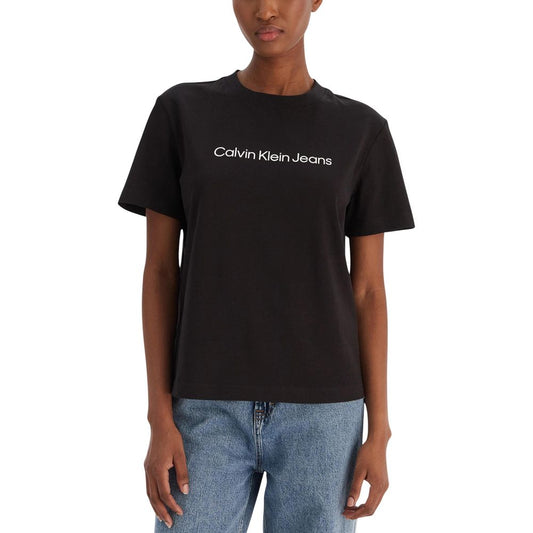 Calvin Klein Jeans Black Cotton T-Shirt Calvin Klein Jeans