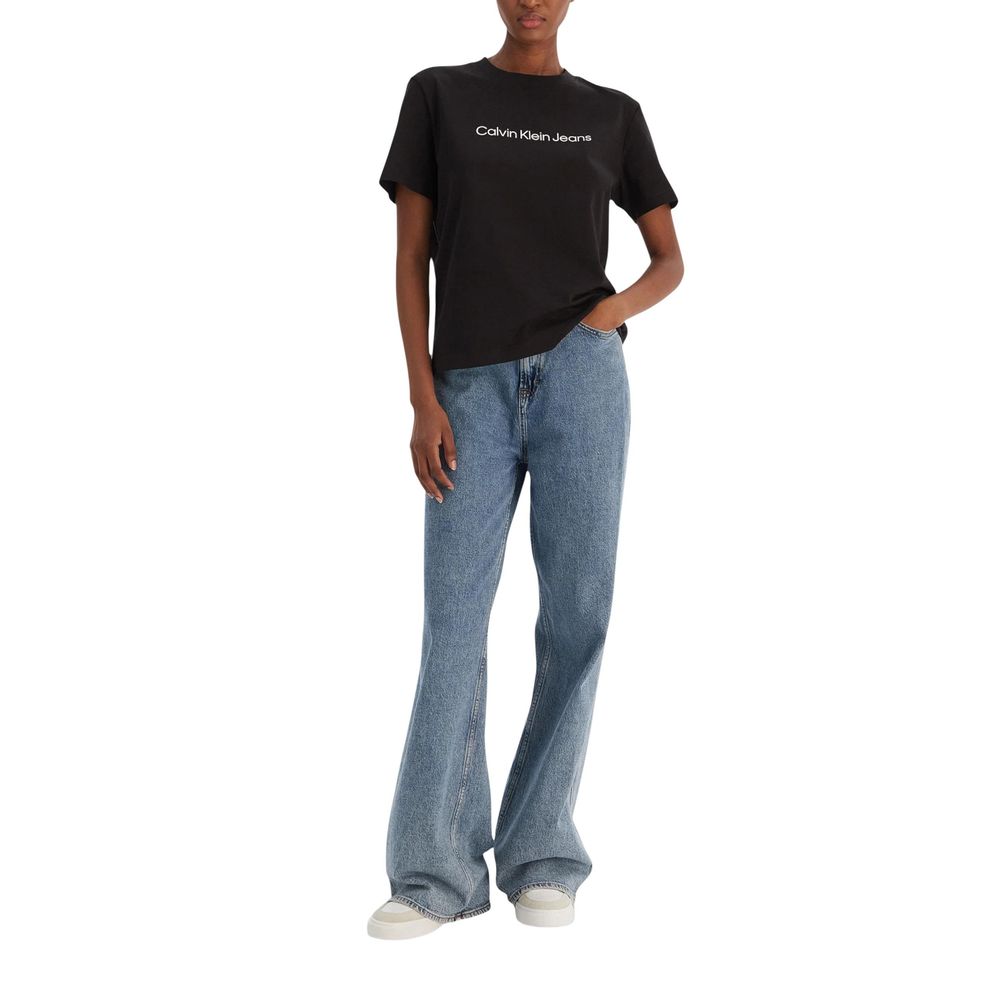 Calvin Klein Jeans Black Cotton T-Shirt Calvin Klein Jeans