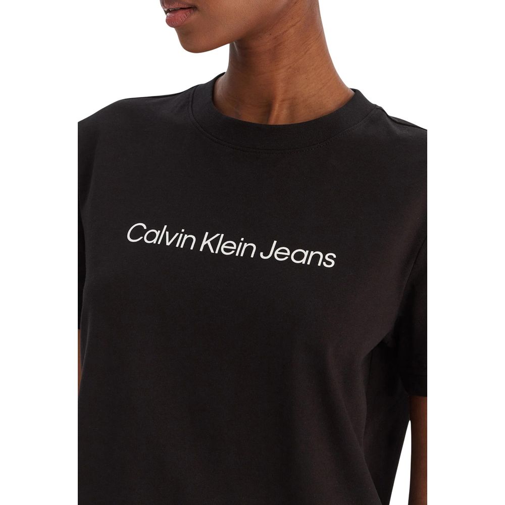 Calvin Klein Jeans Black Cotton T-Shirt Calvin Klein Jeans