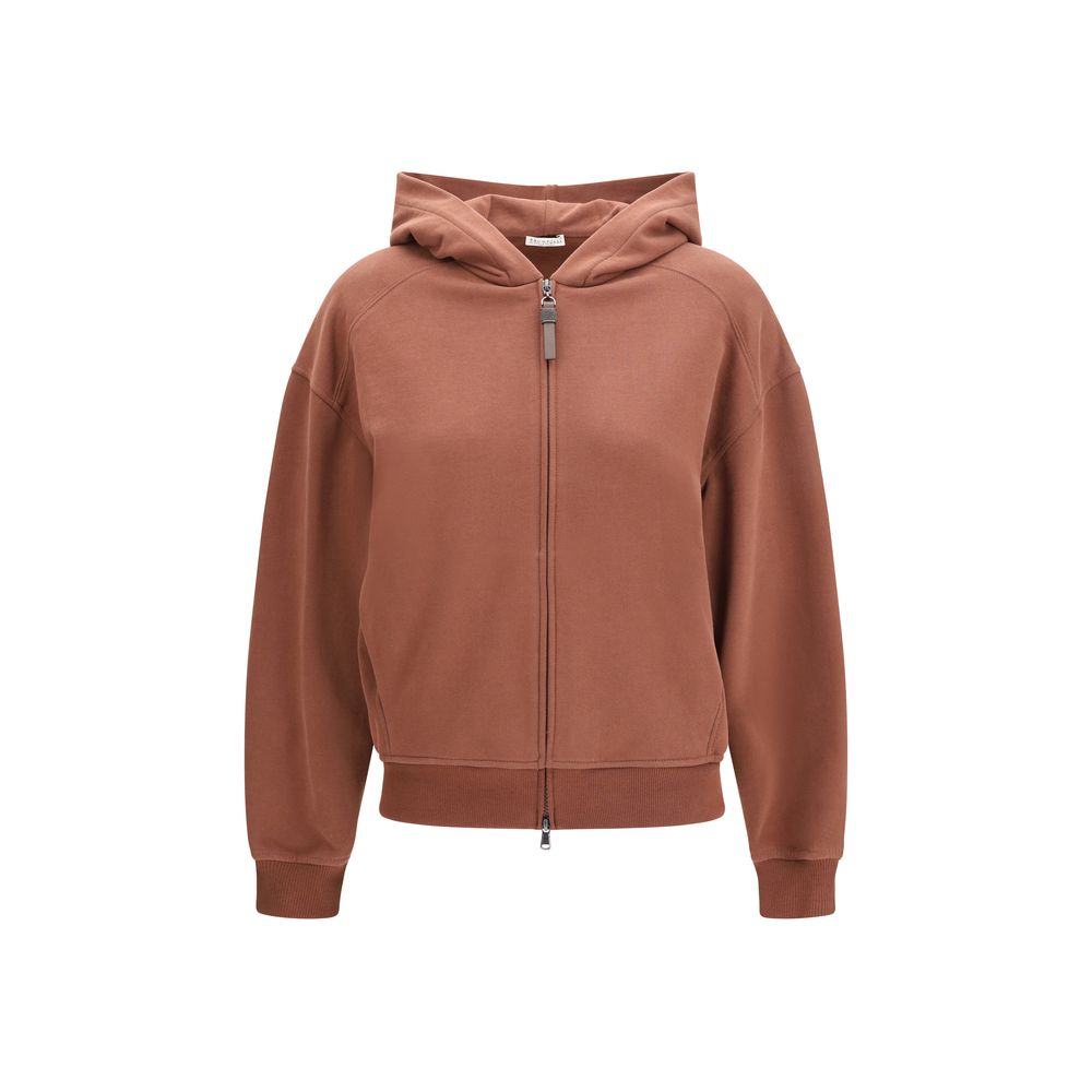 Brunello Cucinelli Brown Cotton Sweatshirt Brunello Cucinelli