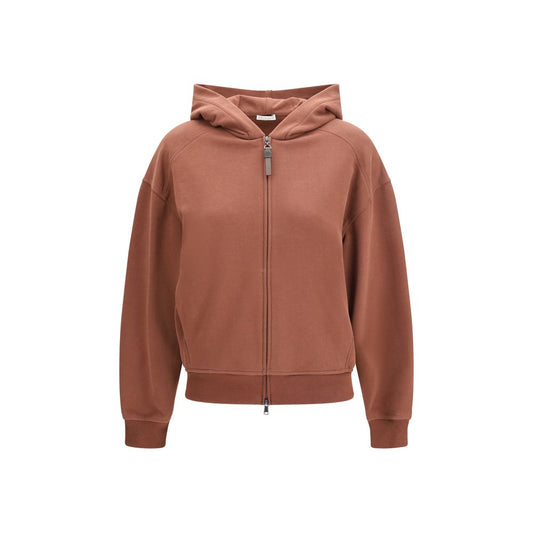 Brunello Cucinelli Brown Cotton Sweatshirt Brunello Cucinelli