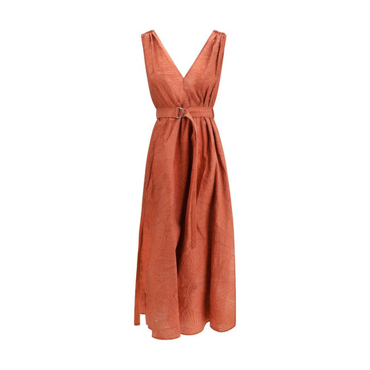 Brunello Cucinelli Multicolor Cotton Casual Dress Brunello Cucinelli