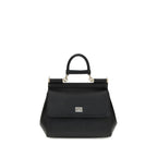 Dolce & Gabbana Black Calf Leather Bos Taurus Handbag