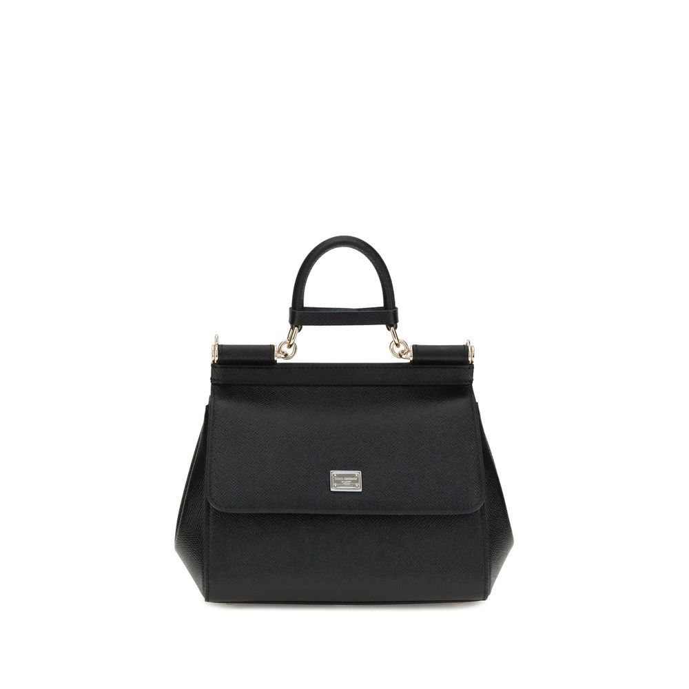 Dolce & Gabbana Black Calf Leather Bos Taurus Shoulder Bag Dolce & Gabbana