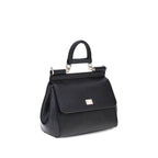 Dolce & Gabbana Black Calf Leather Bos Taurus Handbag