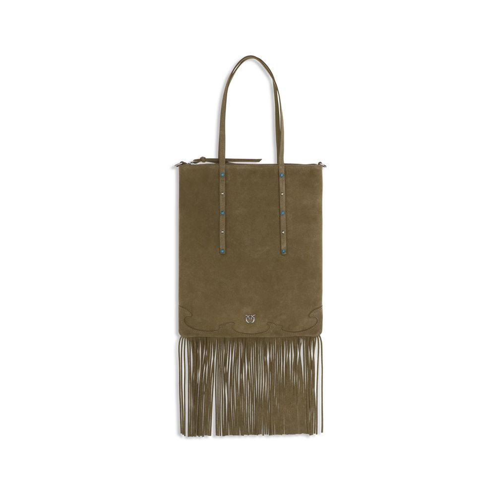 PINKO Bicolor Calf Leather Bos Taurus Shoulder Bag PINKO