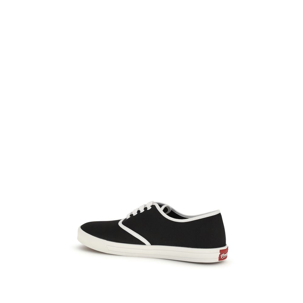 Prada Black Cotton Athletic Sneakers Prada