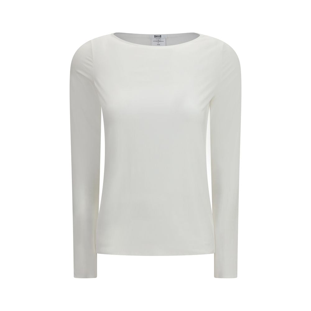 Wolford White Modal Long Sleeve T-Shirt Wolford