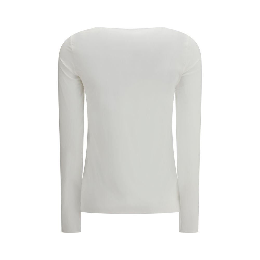 Wolford White Modal Long Sleeve T-Shirt Wolford