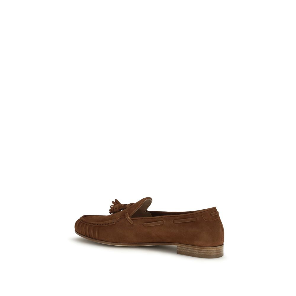Fratelli Rossetti Brown Calf Leather Bos Taurus Slip-On Loafers Fratelli Rossetti