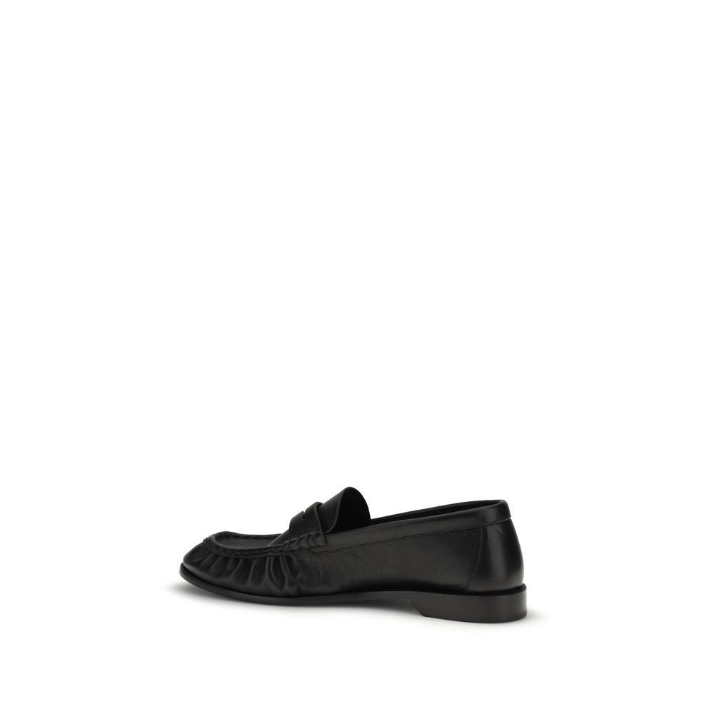 Saint Laurent Black Calf Leather Bos Taurus Slip-On Loafers Saint Laurent
