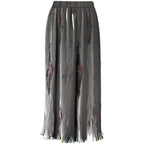 Black polyester women’s skirt by Desigual, featuring a stylish, flowy design with a comfortable fit and modern aesthetic.
