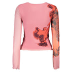 Desigual Rosa Viscosa women's T-shirt featuring a vibrant pink fabric with a relaxed fit and casual style.