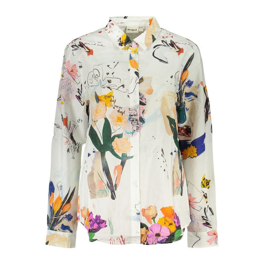 Desigual White Cotton Women Shirt Desigual