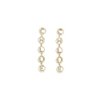 Gold brass earrings by Chloé featuring a sleek, modern design with elegant hoop style and subtle branding details.