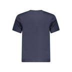 Blue Guess Jeans organic cotton men's T-shirt with a classic crew neck and casual fit, visible Guess logo on the front.