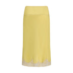 Saint Laurent Multicolor Silk Midi Skirt