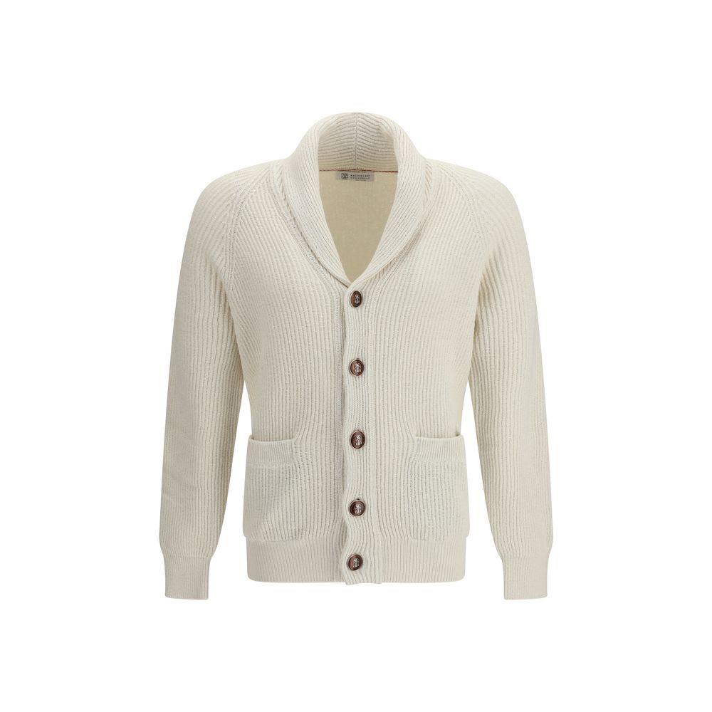 Brunello Cucinelli Beige Cotton Cardigan - Eljoys Fashion 